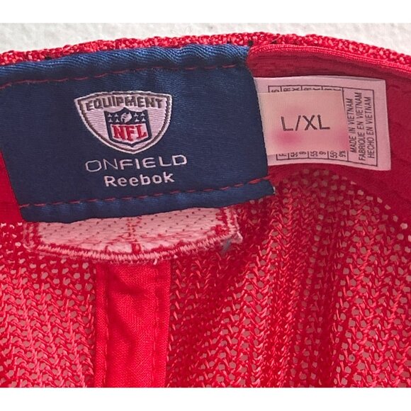 Reebok NFL Patriots Red Mesh Back Football Cap L/XL - Picture 5 of 7